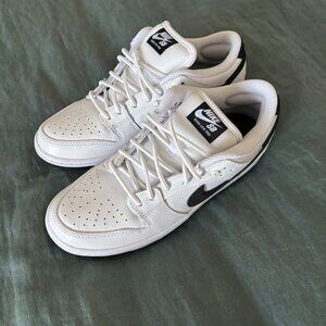 Nike SB Dunk Low White Black Men's 8